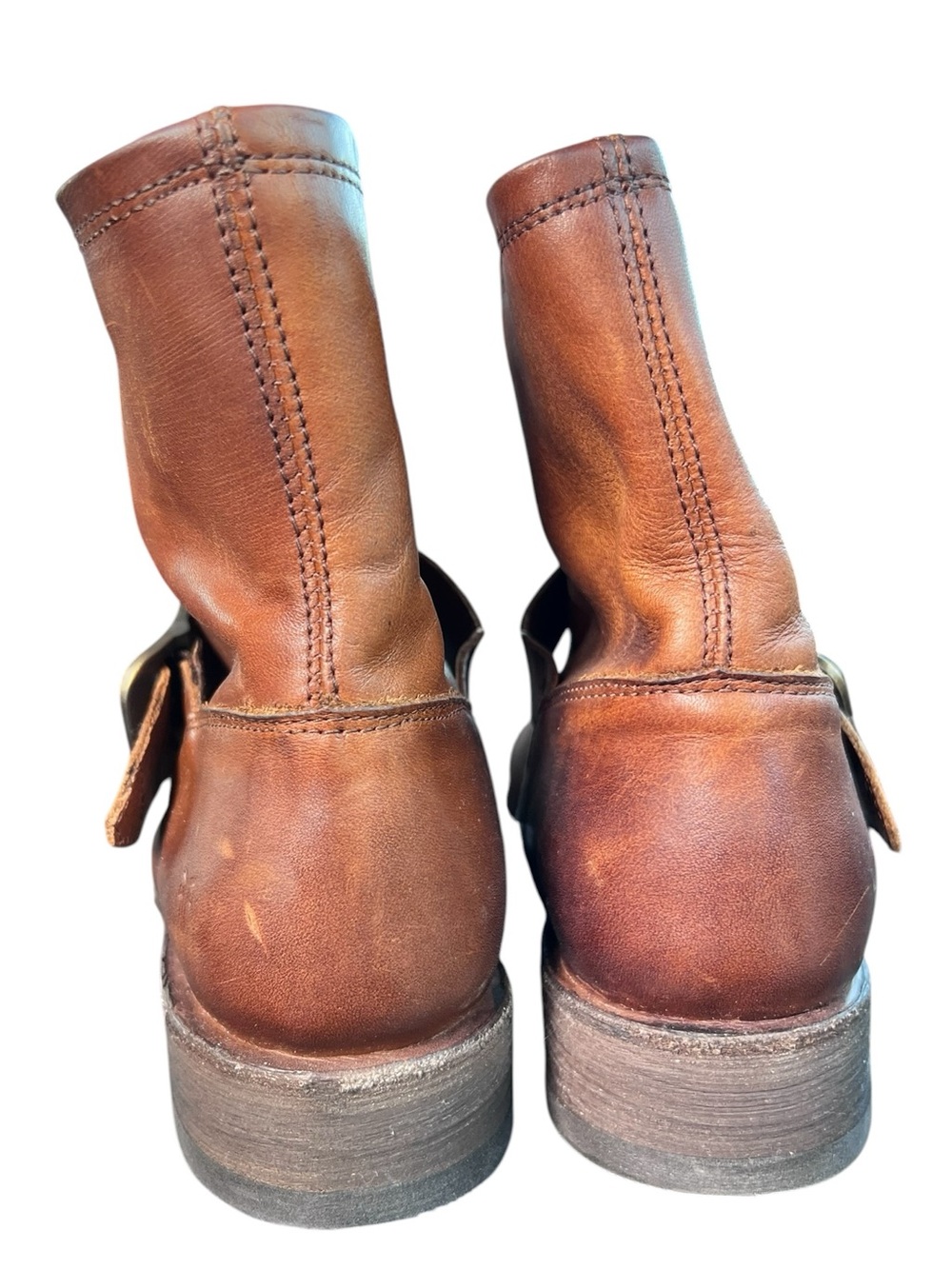 Frye Veronica Booties Brown Leather Ankle Boots Size 8 NWOT Few Scuffs - Picture 4 of 9